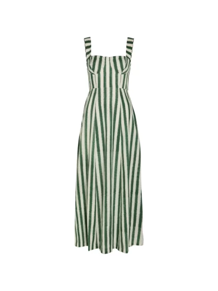 Костюм рокля Emporio Sirenuse на райета зелено