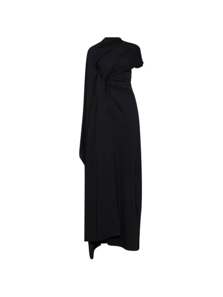 Drapiruotas suknele Balenciaga juoda