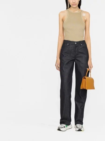 Tiesūs džinsai Jil Sander mėlyna