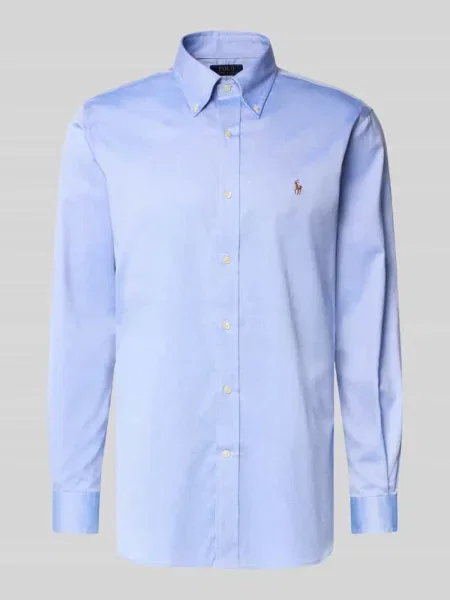 Koszula biznesowa Regular Fit z czystej bawełny Ralph Lauren niebieska
