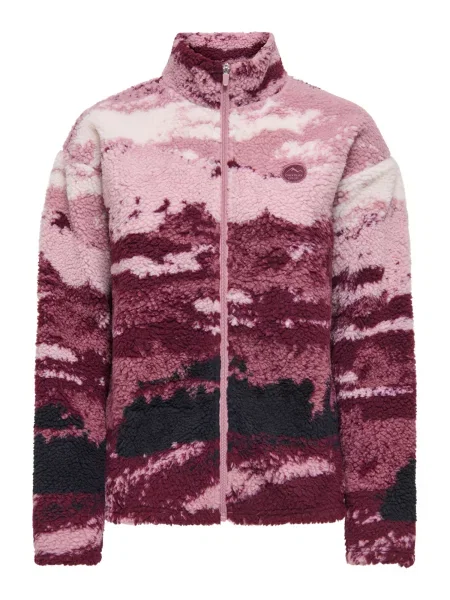ONLY PLAY Jachetă fleece funcțională ONPSIK crem / noapte / roz / magenta albastru