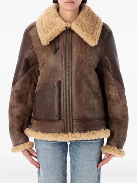 Geanta de piele Ralph Lauren Collection maro