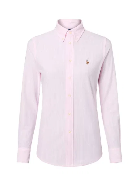 Polo Ralph Lauren bluzka koszulowa Kobiety różowy|biały w paski S różowa