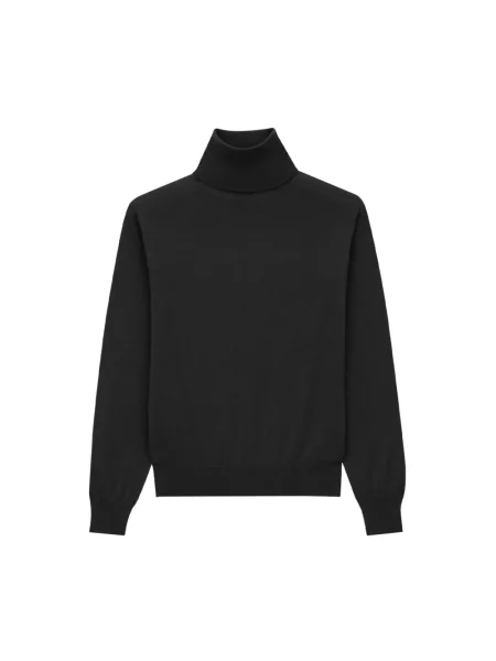 Sweter z golfem Saint Laurent z kaszmiru czarny