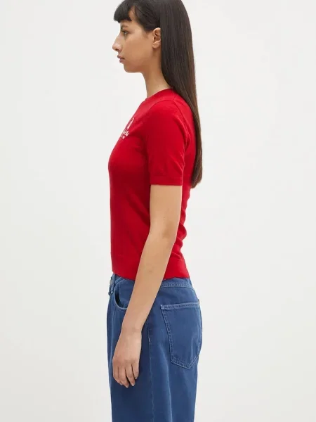 Μάλλινο πουλόβερ Sporty & Rich Vendome Merino κόκκινο