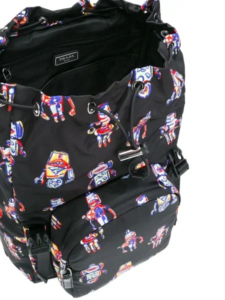 Rucsac Prada cu imagine negru