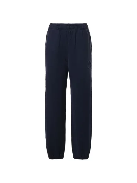 Pantaloni Pinko alergare cu autograf albastru