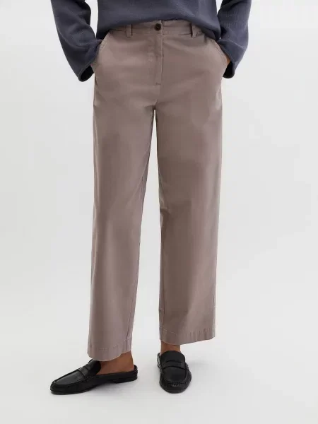 Повсякденні штани Marc O’Polo бавовна/ліоцел коричневий