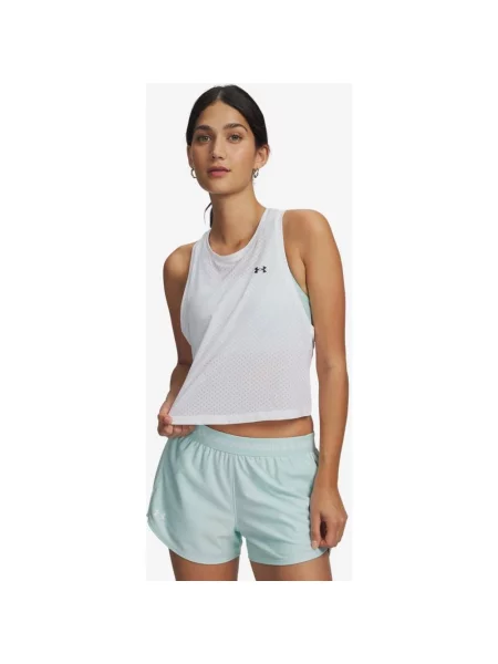 Koszulka Under Armour Tech Sport Mesh Crop bez rękawów XL biała