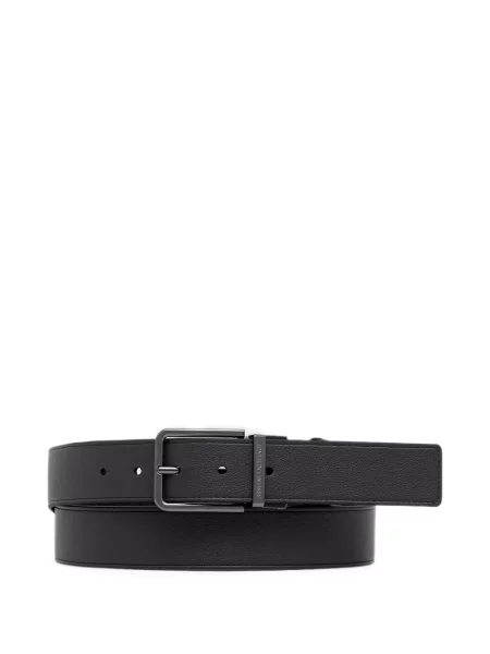 Reversibil curea Armani Exchange cu autograf negru