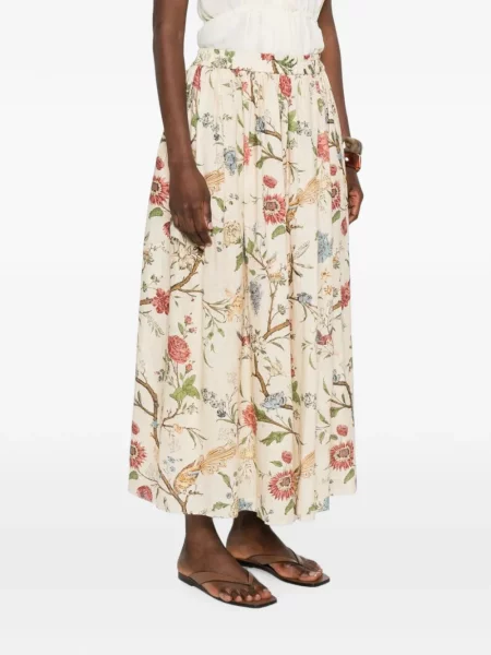 Fustă midi Into The East cu model floral cu imagine