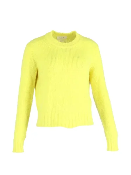 Pulover Ba&sh cu decolteu rotund galben