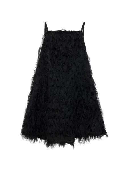 Rochie mini Simkhai cu franjuri din jacard negru