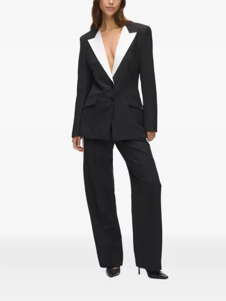 Pantaloni Karl Lagerfeld din satin negru
