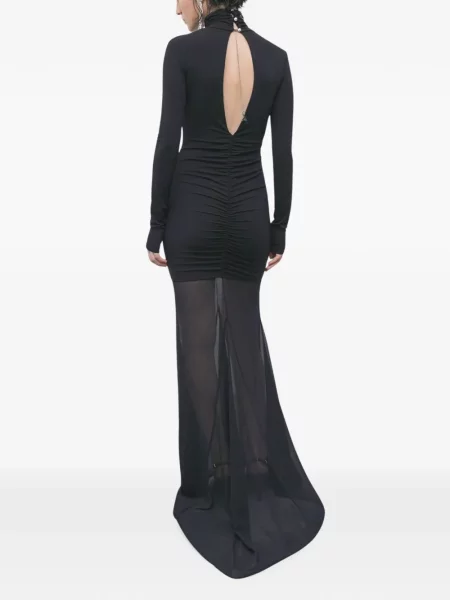 Rochie maxi Patrizia Pepe drapată negru