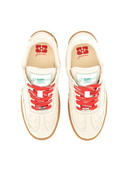 Sneakersy Ganni płócienne białe