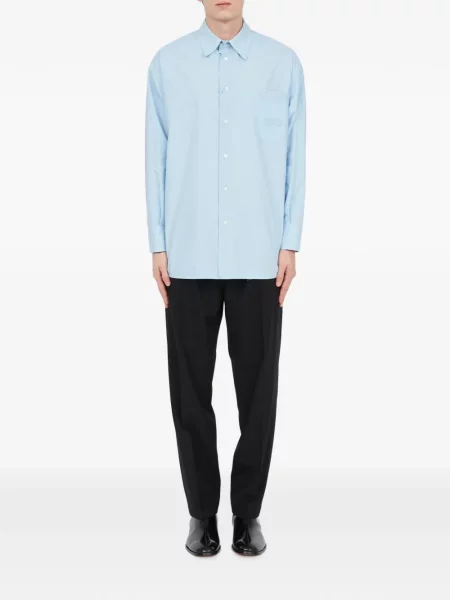 Cămașă Mm6 Maison Margiela din poplin albastru