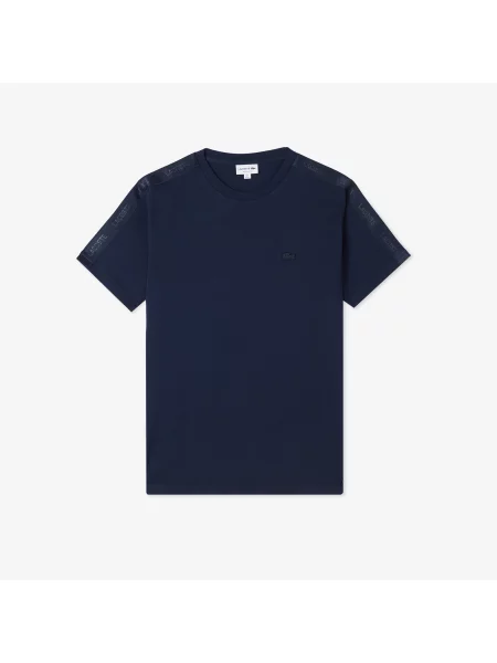 Lacoste T-Shirt Z Okrągłym Dekoltem Oversize granatowy