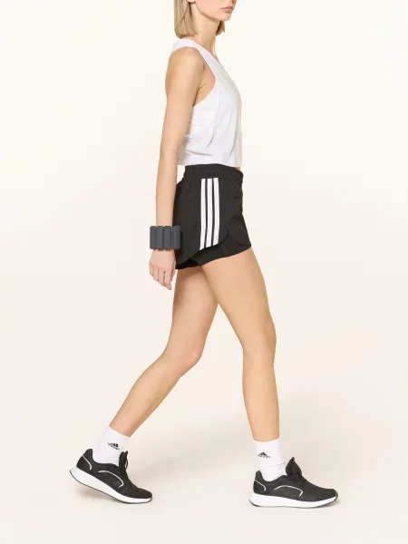 Adidas Běžecké Šortky Pacer černá bílá