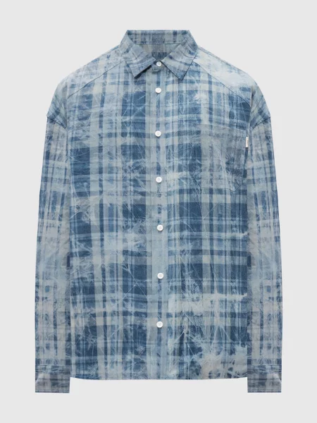 Сорочка в клітинку Juun.j блакитна