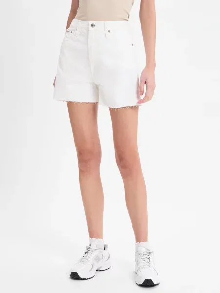Calvin Klein Jeans szorty dżinsowe Kobiety jednolity 25 biały