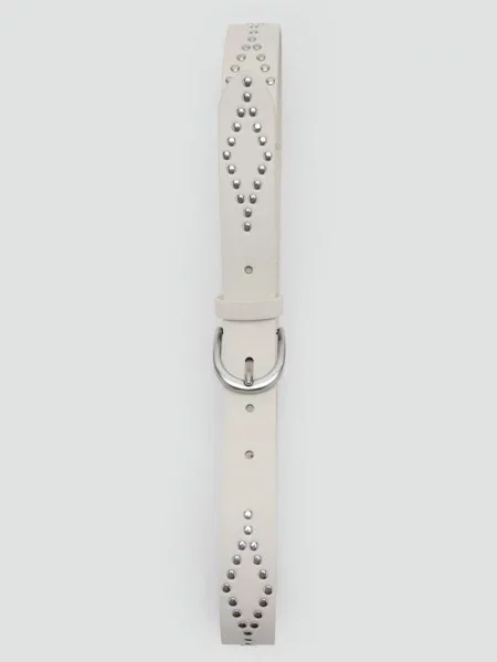 Pasek z ćwiekami Teen XS-S MANGO TEEN biały