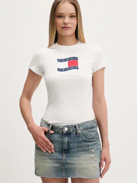 Tommy Jeans tričko bílé