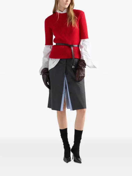 Cămașă Prada din poplin alb