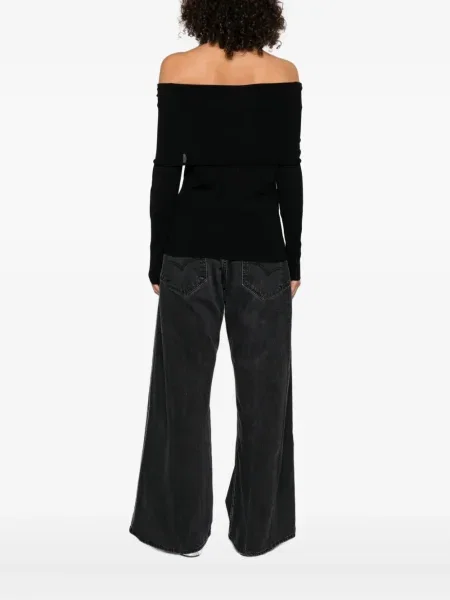 Top Pinko de lână negru