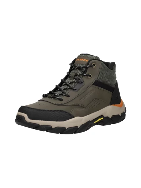 Botki Skechers skórzane zielone