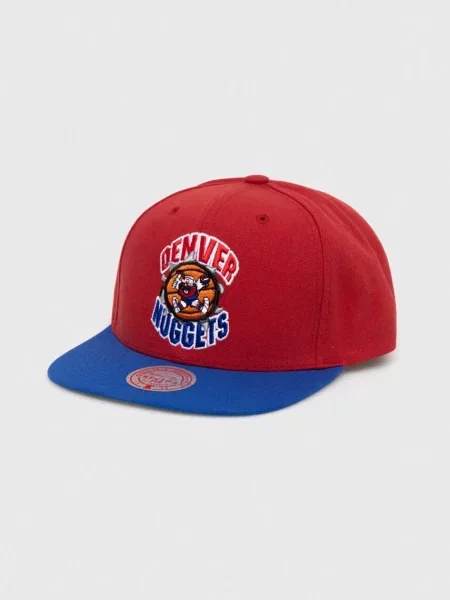 Шапка с козирка Mitchell&Ness Denver Nuggets с десен червено