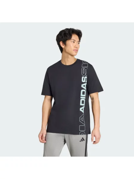 VERTICAL LINEAR LOGO GRAPHIC T-SHIRT czarna