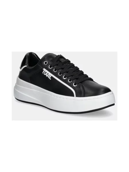 Sneakersy Karl Lagerfeld skórzane czarne