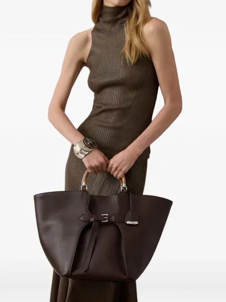 Geantă shopper Ralph Lauren Collection maro