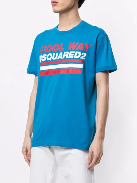 Tricou Dsquared2 cu imagine albastru