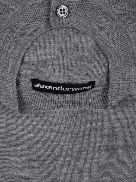 Top Alexander Wang cu legături alb