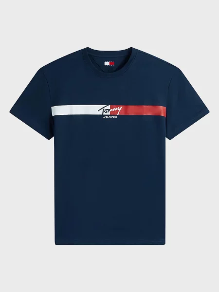 Футболка у смужку Tommy Jeans синя