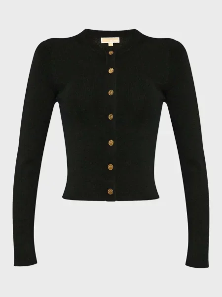 Вовняний кардиган Michael Kors чорний