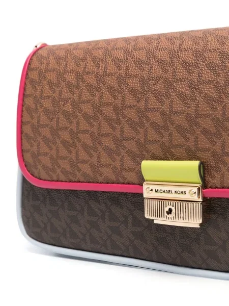 Papuci tip mules Michael Michael Kors cu broderie din piele maro