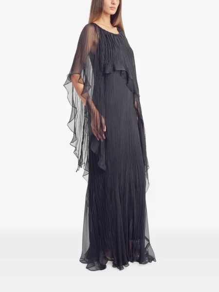 Rochie maxi Irina Schrotter cu volane negru