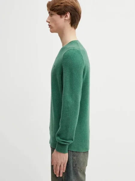 Μάλλινο πουλόβερ Polo Ralph Lauren WOOL/CASH RWS πράσινο