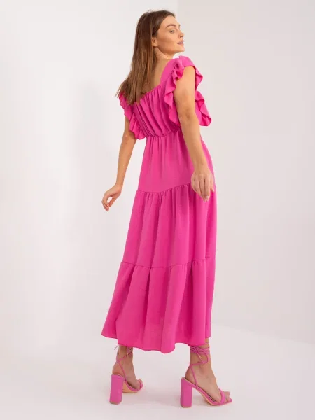 Rochie Fashionhunters cu volane de costum roz