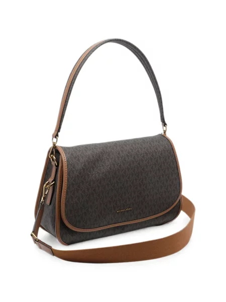 Geantă shopper Michael Michael Kors cu autograf maro
