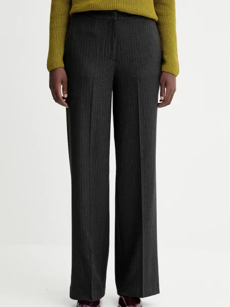 Marc O'Polo pantaloni drept high waist gri