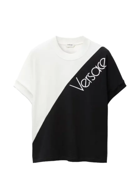 Tricou Versace din jerseu cu autograf negru