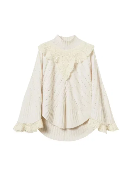 Sweter z golfem Twinset biały