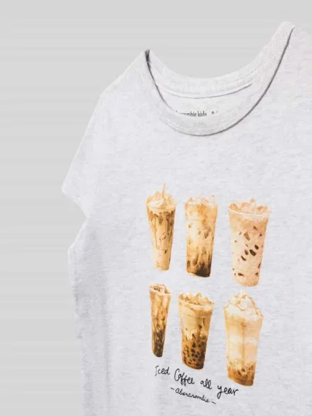 T-shirt z detalem z logo model CLASSIC' Abercrombie&fitch