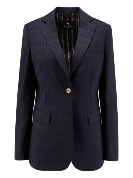 Marynarka Etro z wzorem paisley niebieska