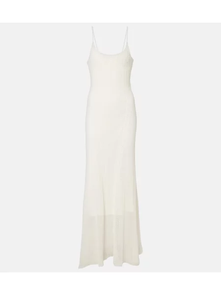 Rochie midi Faithfull până la genunchi de costum alb