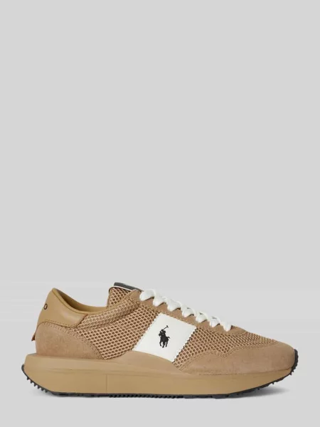 Sneakersy z prawdziwego weluru bydlęcego z wyhaftowanym logo Polo Ralph Lauren